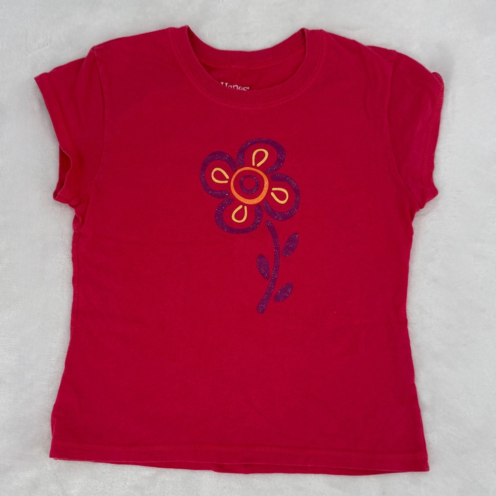 Hanes Graphic Tee 2010s Y2K-revival Style Kids S 6/6X Short Sleeve Graphic Top